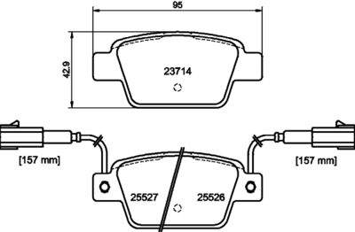 PCP1552 DON Комплект тормозных колодок, дисковый тормоз