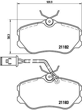 P23047 BREMBO Комплект тормозных колодок, дисковый тормоз