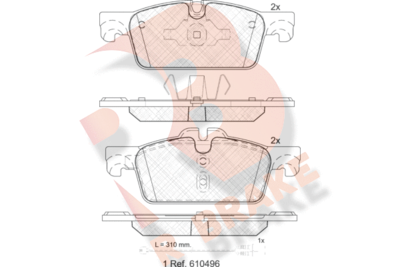 RB2021 R BRAKE Комплект тормозных колодок, дисковый тормоз