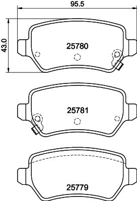 8DB355040611 HELLA Комплект тормозных колодок, дисковый тормоз