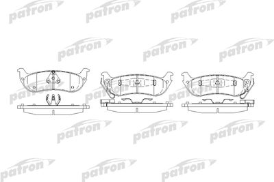 PBP7001 PATRON Комплект тормозных колодок, дисковый тормоз