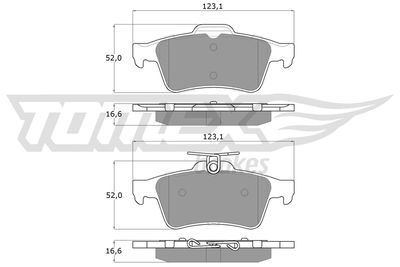 TX1428 TOMEX Brakes Комплект тормозных колодок, дисковый тормоз