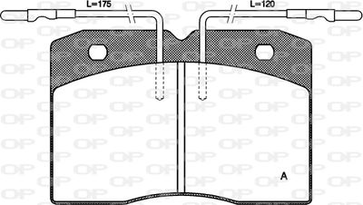 BPA021104 OPEN PARTS Комплект тормозных колодок, дисковый тормоз