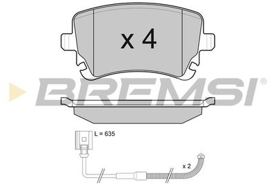 BP3087 BREMSI Комплект тормозных колодок, дисковый тормоз