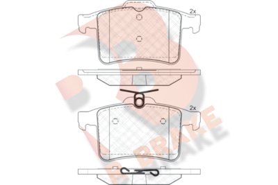 RB1981 R BRAKE Комплект тормозных колодок, дисковый тормоз