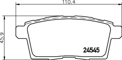 8DB355030281 HELLA Комплект тормозных колодок, дисковый тормоз