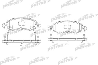 PBP1423 PATRON Комплект тормозных колодок, дисковый тормоз
