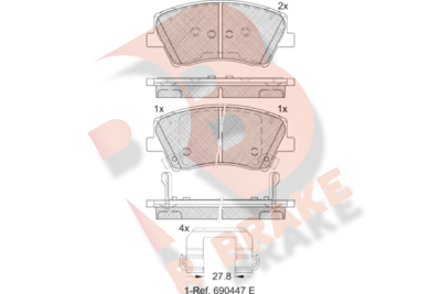 RB2314 R BRAKE Комплект тормозных колодок, дисковый тормоз