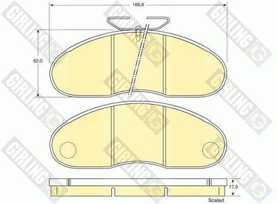 6109483 GIRLING Комплект тормозных колодок, дисковый тормоз