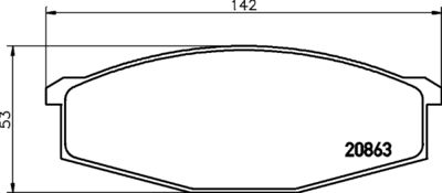 8DB355026801 HELLA PAGID Комплект тормозных колодок, дисковый тормоз