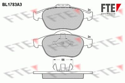 BL1783A3 FTE Комплект тормозных колодок, дисковый тормоз