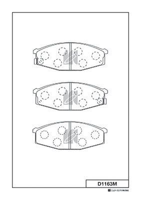 D1163M MK Kashiyama Комплект тормозных колодок, дисковый тормоз
