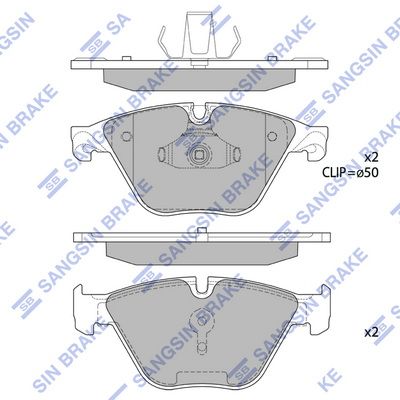 SP1821 Hi-Q Комплект тормозных колодок, дисковый тормоз