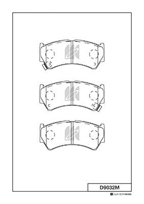 D9032M MK Kashiyama Комплект тормозных колодок, дисковый тормоз