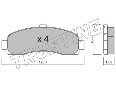 1470 TRUSTING Комплект тормозных колодок, дисковый тормоз