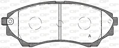 BPA115100 OPEN PARTS Комплект тормозных колодок, дисковый тормоз