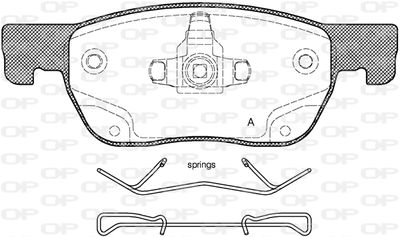 BPA168102 OPEN PARTS Комплект тормозных колодок, дисковый тормоз