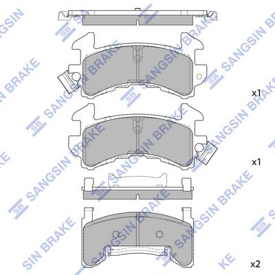 SP1279 Hi-Q Комплект тормозных колодок, дисковый тормоз