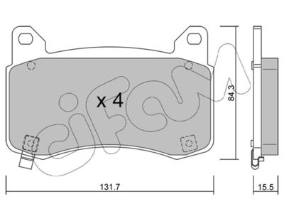 82213330 CIFAM Комплект тормозных колодок, дисковый тормоз
