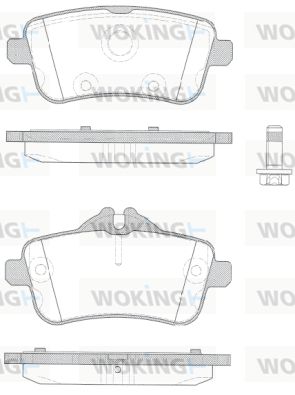 P1403310 WOKING Комплект тормозных колодок, дисковый тормоз