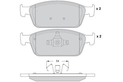 121546 E.T.F. Комплект тормозных колодок, дисковый тормоз