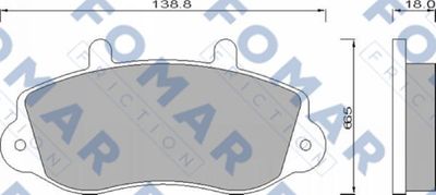 FO677381 FOMAR Friction Комплект тормозных колодок, дисковый тормоз