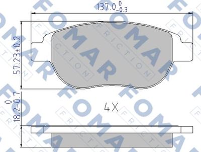 FO687381 FOMAR Friction Комплект тормозных колодок, дисковый тормоз