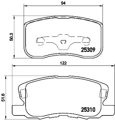 P54046 BREMBO Комплект тормозных колодок, дисковый тормоз