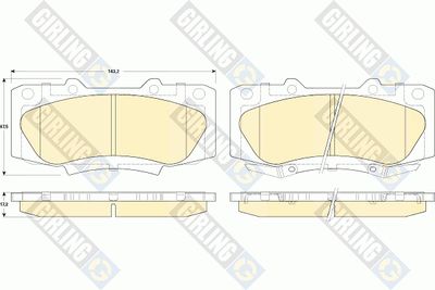 6135289 GIRLING Комплект тормозных колодок, дисковый тормоз