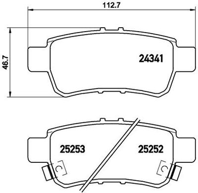 P28062 BREMBO Комплект тормозных колодок, дисковый тормоз