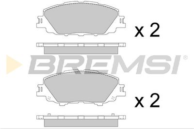 BP3880 BREMSI Комплект тормозных колодок, дисковый тормоз