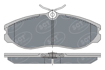 SP257PR SCT - MANNOL Комплект тормозных колодок, дисковый тормоз