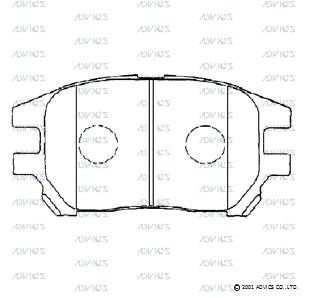 SN893 ADVICS Комплект тормозных колодок, дисковый тормоз