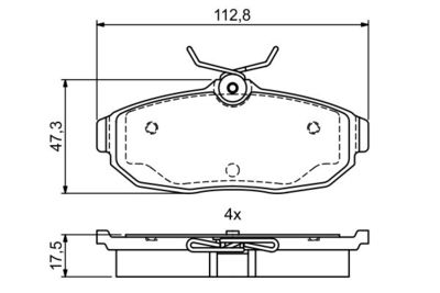 0986495401 BOSCH Комплект тормозных колодок, дисковый тормоз