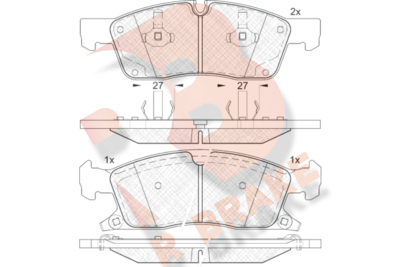 RB1988 R BRAKE Комплект тормозных колодок, дисковый тормоз