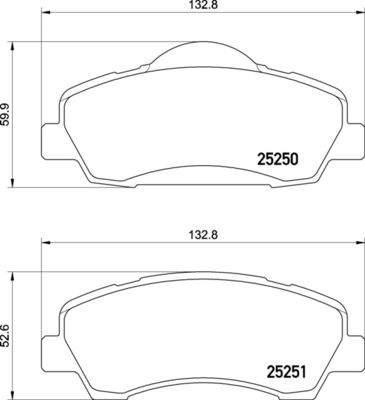 P61138 BREMBO Комплект тормозных колодок, дисковый тормоз