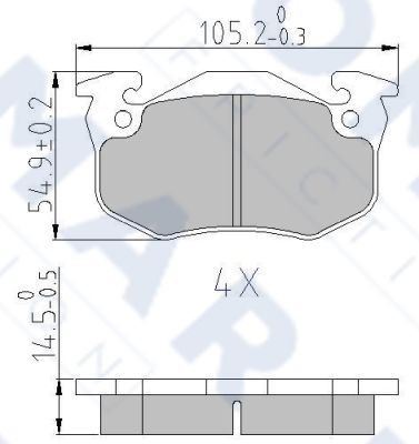 FO428281 FOMAR Friction Комплект тормозных колодок, дисковый тормоз