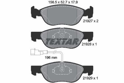 2192701 TEXTAR Комплект тормозных колодок, дисковый тормоз