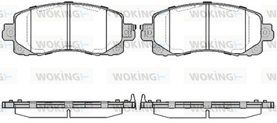 P1641304 WOKING Комплект тормозных колодок, дисковый тормоз