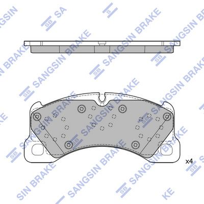 SP4407 Hi-Q Комплект тормозных колодок, дисковый тормоз