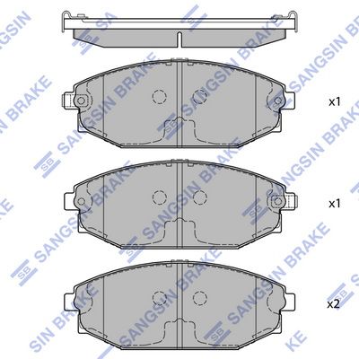 SP1053 Hi-Q Комплект тормозных колодок, дисковый тормоз