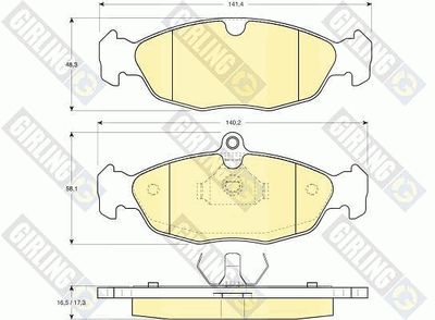 6110402 GIRLING Комплект тормозных колодок, дисковый тормоз