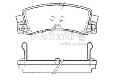 10838002 ASHUKI by Palidium Комплект тормозных колодок, дисковый тормоз