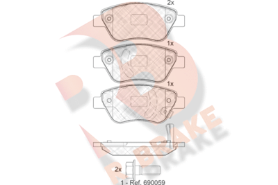 RB1810 R BRAKE Комплект тормозных колодок, дисковый тормоз