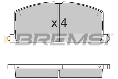 BP2255 BREMSI Комплект тормозных колодок, дисковый тормоз