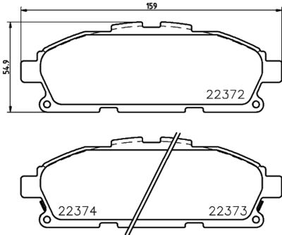 8DB355036731 HELLA Комплект тормозных колодок, дисковый тормоз