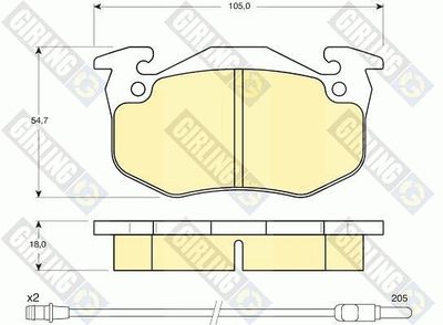 6103083 GIRLING Комплект тормозных колодок, дисковый тормоз