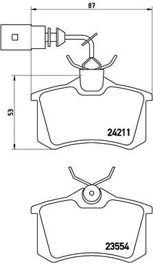 P85101 BREMBO Комплект тормозных колодок, дисковый тормоз