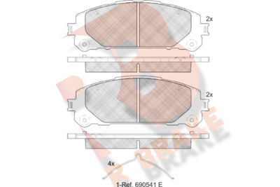 RB2417 R BRAKE Комплект тормозных колодок, дисковый тормоз