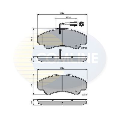 CBP11041 COMLINE Комплект тормозных колодок, дисковый тормоз